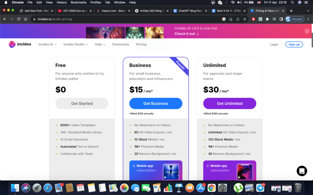 InVideo Pricing InVideo Pricing